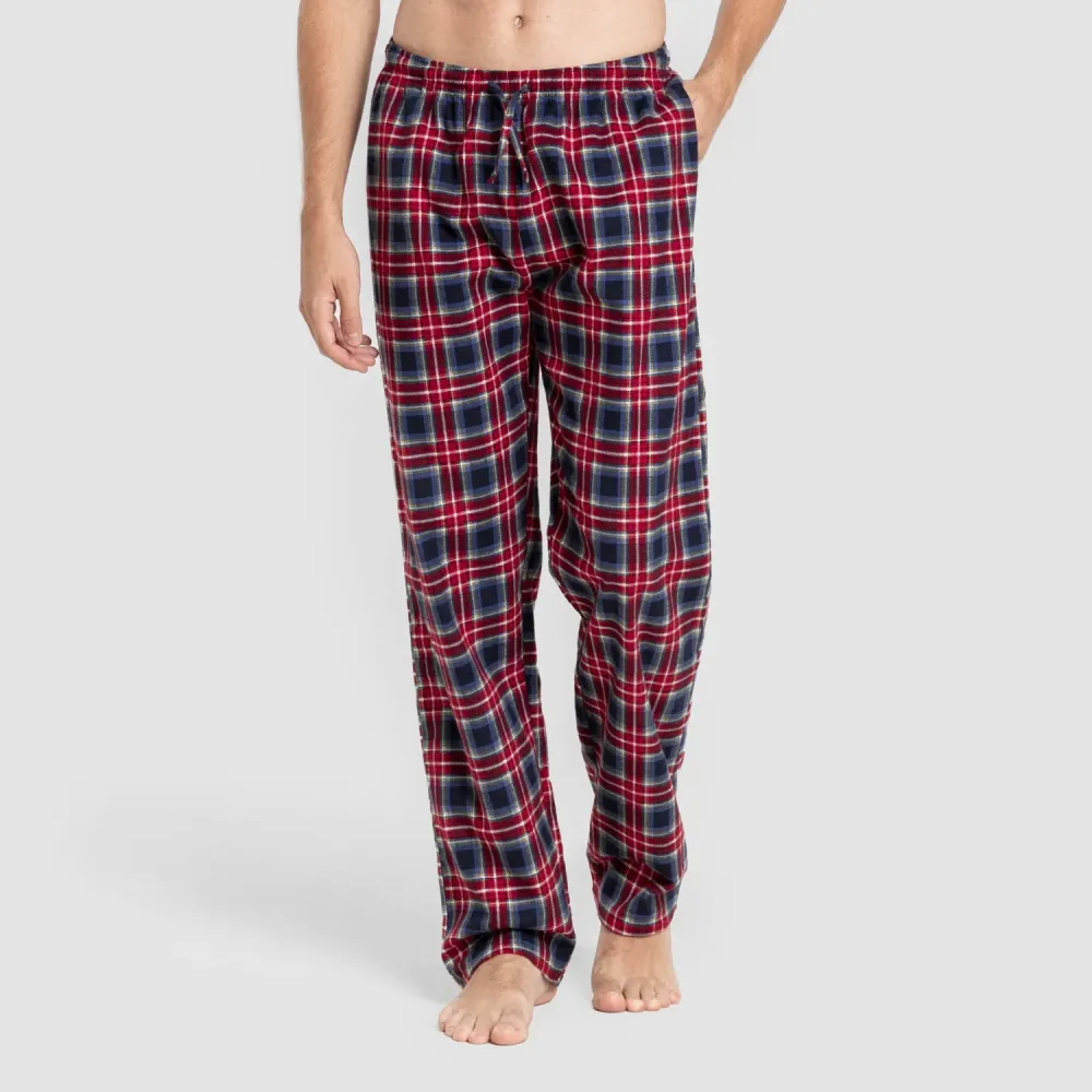Pijama homem franela Cuadro Tuc  azul marinho pijamas-compridos-homem