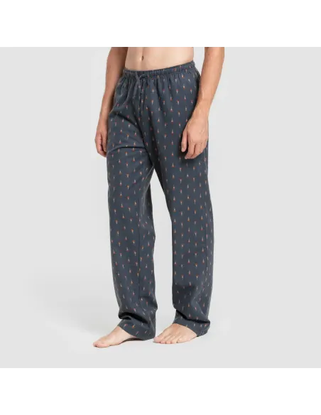 Pijama homem franela Pelayo verde azulado pijamas-compridos-homem