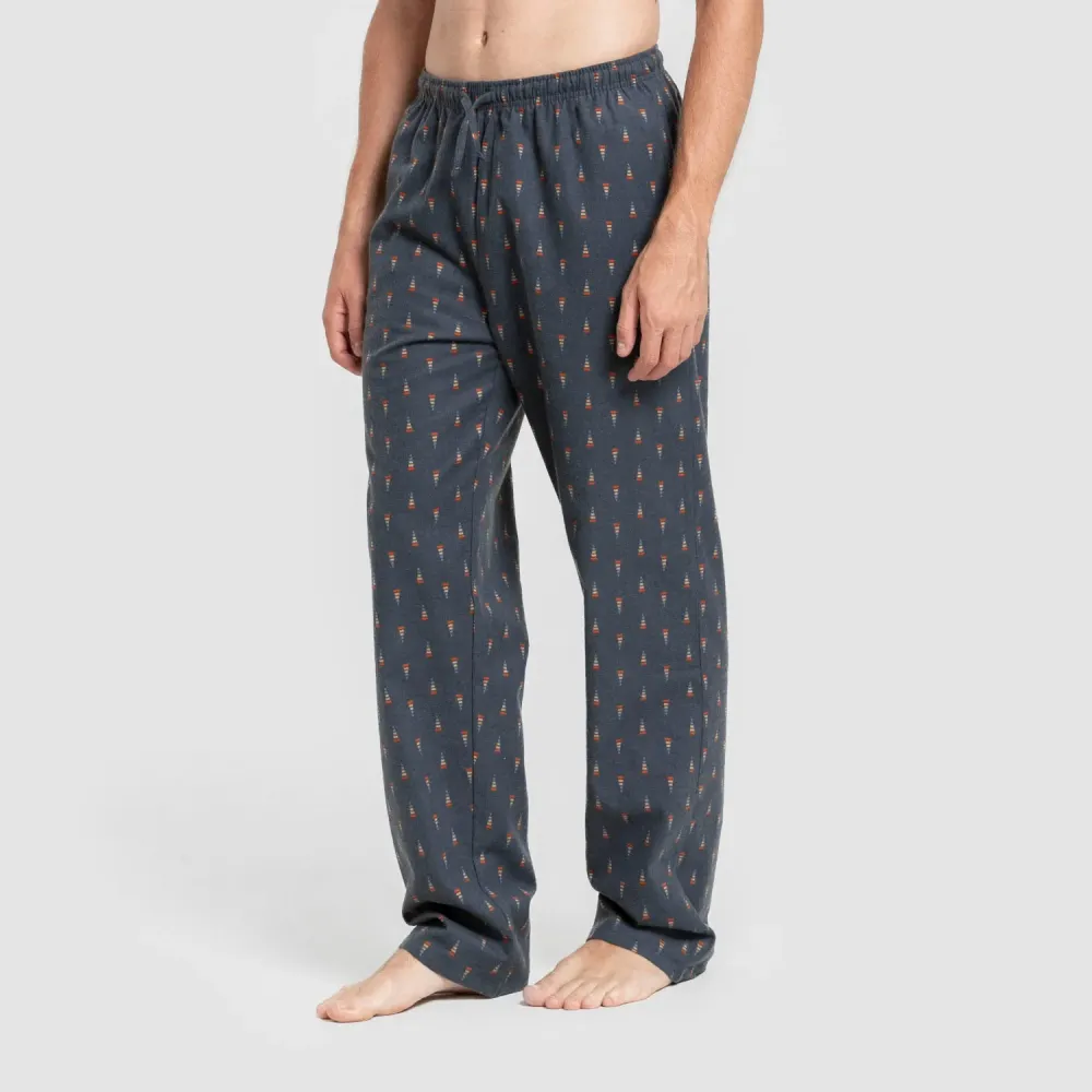 Pijama homem franela Pelayo verde azulado pijamas-compridos-homem