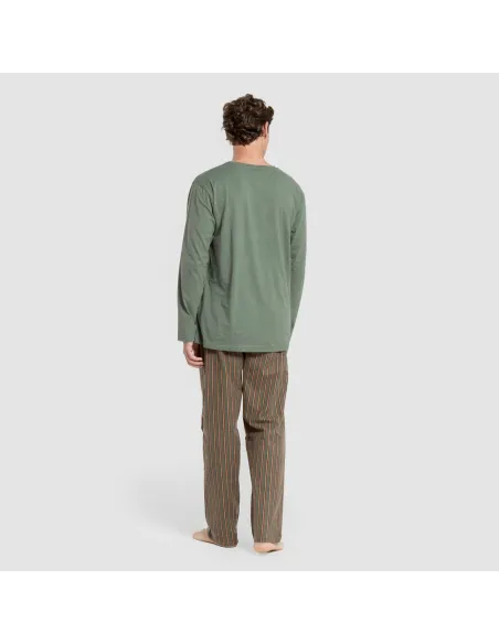 Pijama homem franela Raya Vermont verde pijamas-compridos-homem