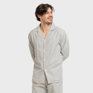 Pijama franela com lapela...