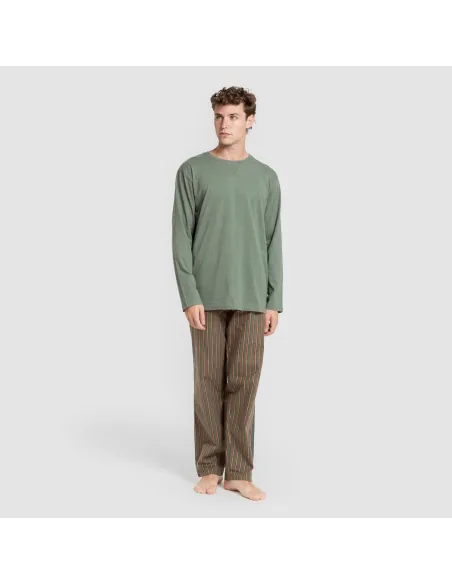Pijama homem franela Raya Vermont verde pijamas-compridos-homem