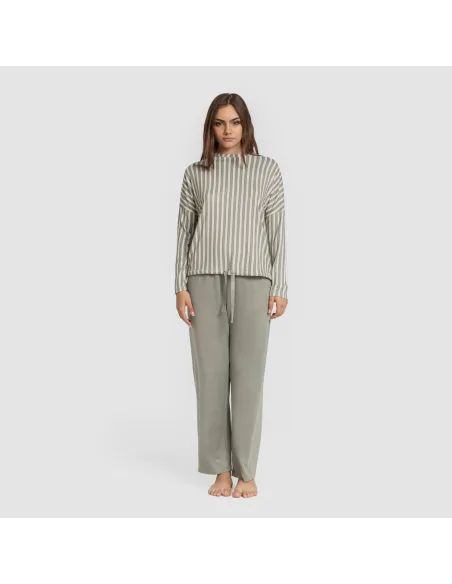 Pijama comprido Secret mulher Raya Marsella verde caça pijamas-compridos-de-mulher