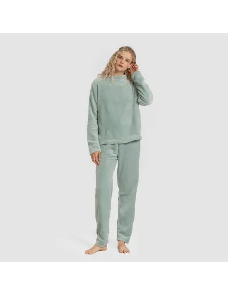 Pijama veludo liso roupa-para-estar-por-casa