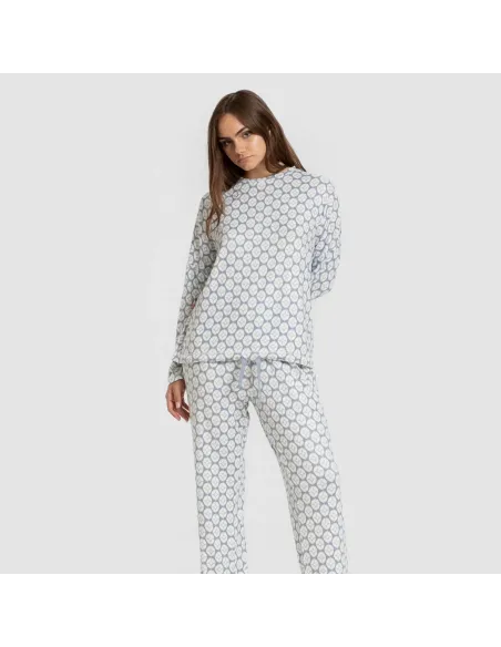 Pijama comprido Secret mulher Fatuo indigo pijamas-compridos-de-mulher
