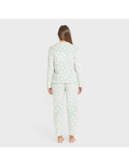 Pijama veludo super soft mulher Dula verde tiffany pijama-inverno-mulher