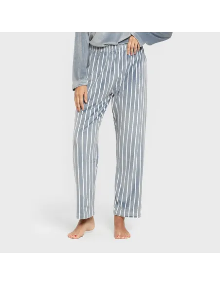 Pijama veludo super soft mulher Raya Astria indigo pijama-inverno-mulher
