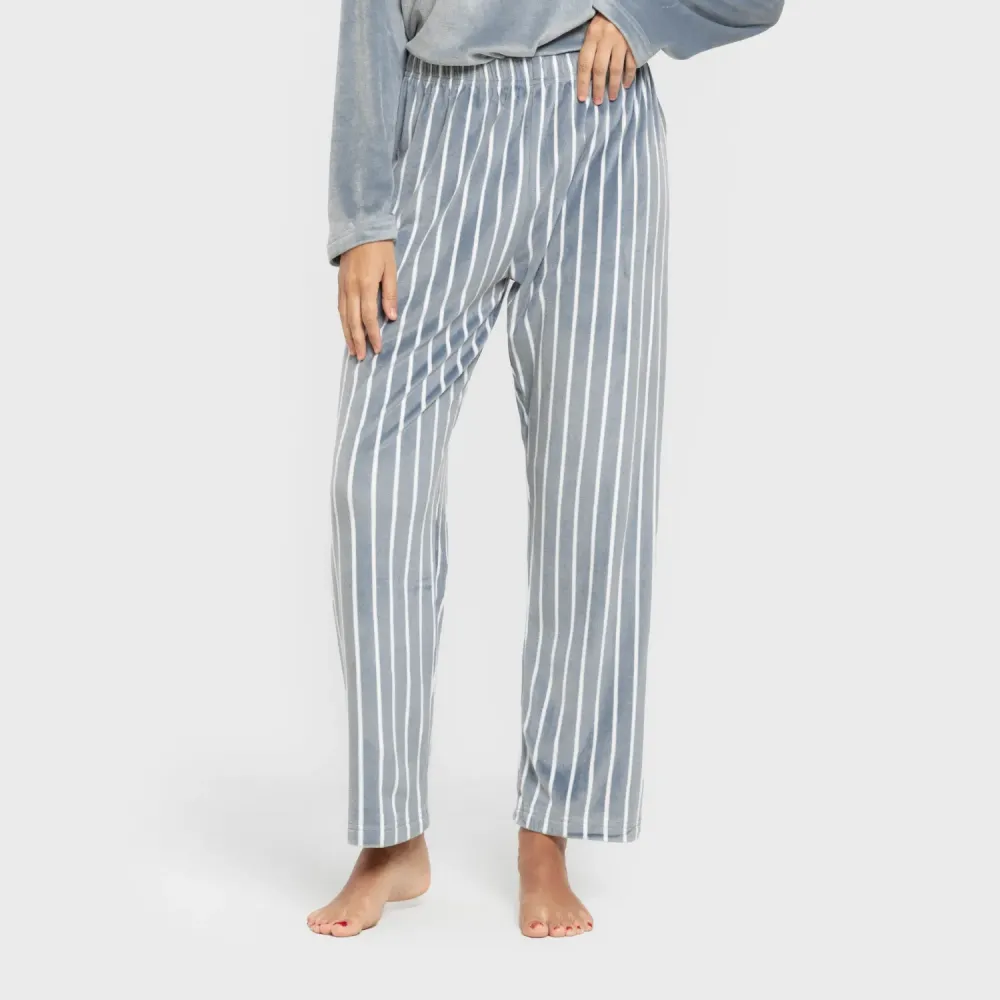Pijama veludo super soft mulher Raya Astria indigo pijama-inverno-mulher