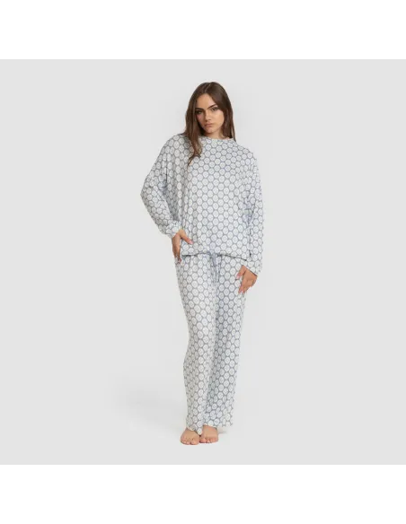 Pijama comprido Secret mulher Fatuo indigo pijamas-compridos-de-mulher