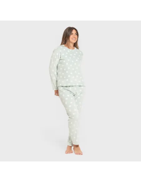 Pijama veludo super soft mulher Dula verde tiffany pijama-inverno-mulher