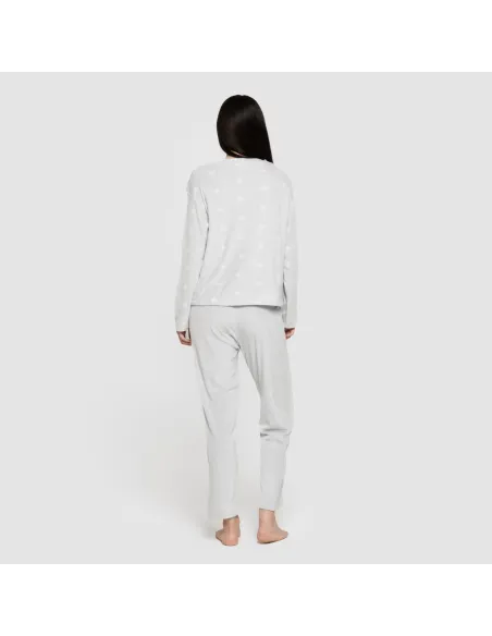 Pijama veludo super soft mulher Praga celeste pijama-inverno-mulher