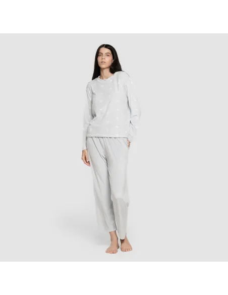 Pijama veludo super soft mulher Praga celeste pijama-inverno-mulher