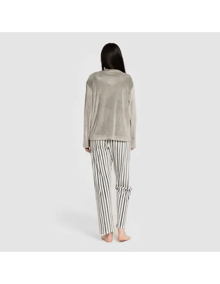 Pijama veludo super soft mulher Raya Seasonal verde pijama-inverno-mulher