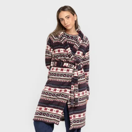 Roupão coral Gaspar azul marinho roupoes-mulher