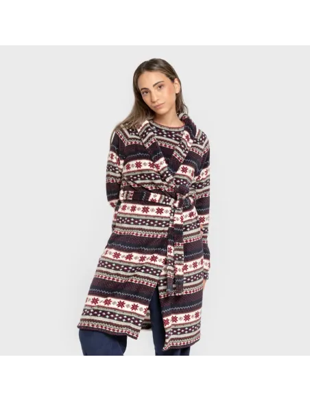 Roupão coral Gaspar azul marinho roupoes-mulher