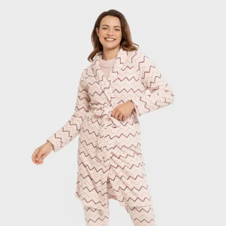 Roupão coral Kit rosa bebe roupoes-mulher