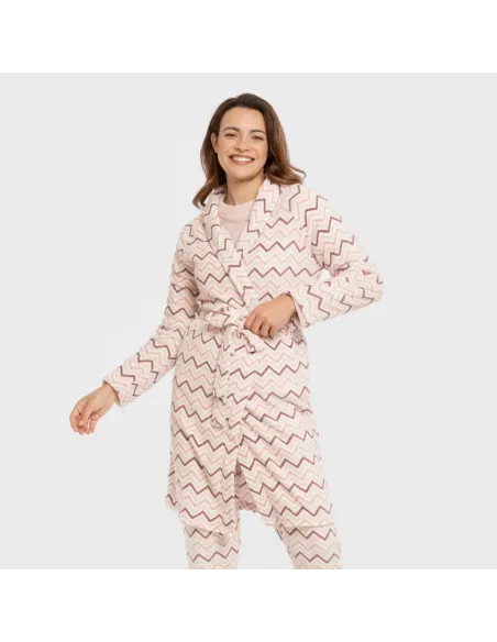 Roupão coral Kit rosa bebe roupoes-mulher