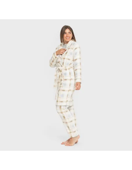 Roupão coral Cuadro Noric celeste roupoes-mulher