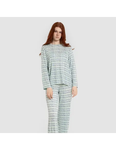 Pijama comprido viscosa mulhe Capricornio rosa pijamas-compridos-de-mulher