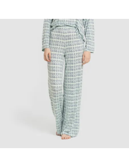 Pijama comprido viscosa mulhe Capricornio rosa pijamas-compridos-de-mulher