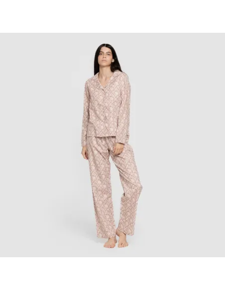Pijama franela com lapela mulher Amira rosa pijama-inverno-mulher