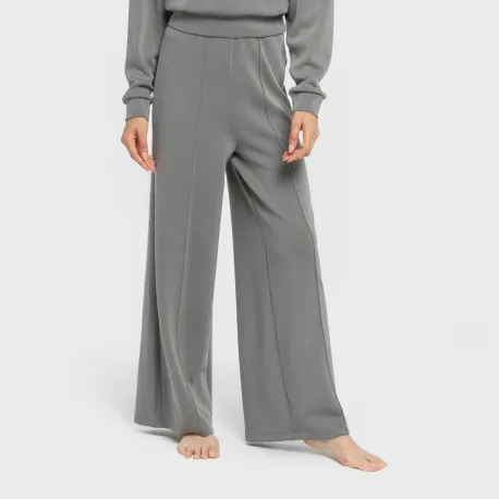 Calças compridas fluidas com pregas mulher pantalones-comodos-mujer