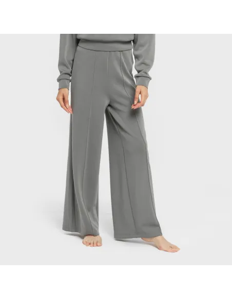 Calças compridas fluidas com pregas mulher pantalones-comodos-mujer