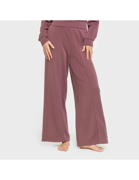 Calças compridas fluidas com pregas mulher pantalones-comodos-mujer