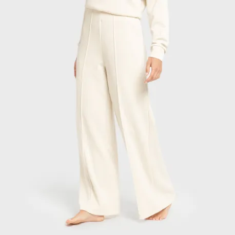 Calças compridas fluidas com pregas mulher pantalones-comodos-mujer
