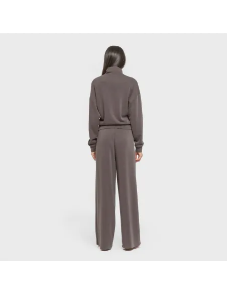 Camisola fluida mulher com gola subida casacos-mulher