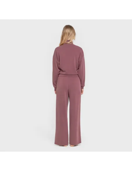 Camisola fluida mulher com gola subida casacos-mulher