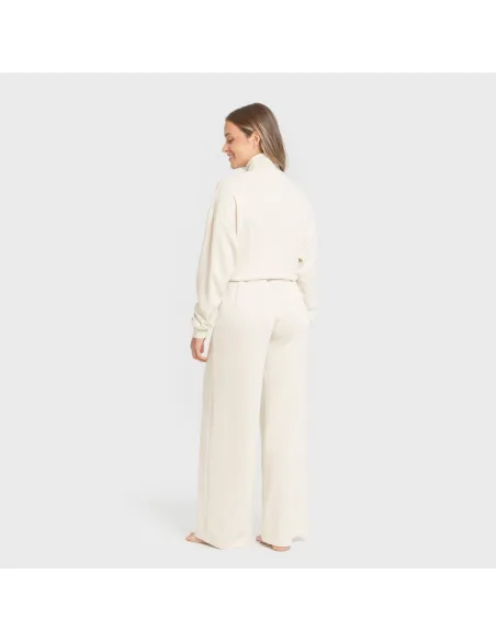 Camisola fluida mulher com gola subida casacos-mulher
