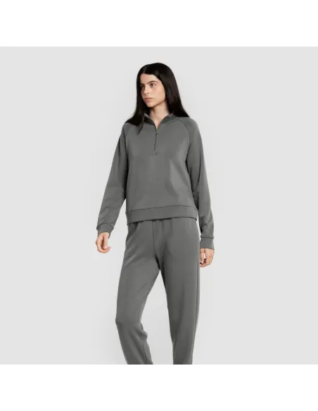 Camisola fluida com meia abertura mulher casacos-mulher