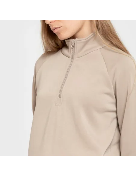 Camisola fluida com meia abertura mulher casacos-mulher