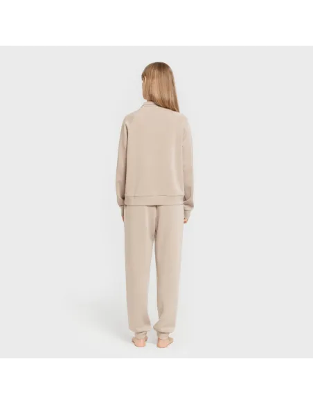 Camisola fluida com meia abertura mulher casacos-mulher