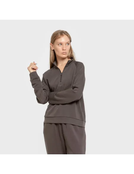 Camisola fluida com meia abertura mulher casacos-mulher