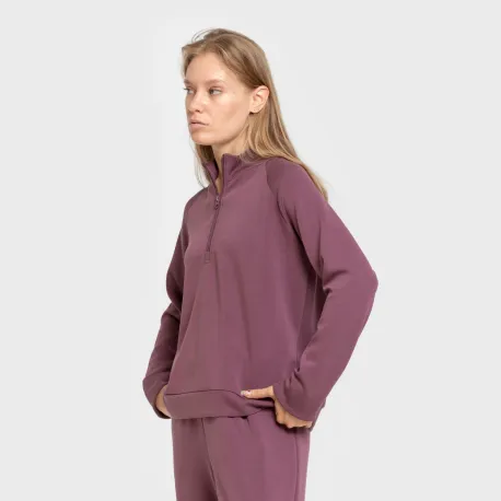 Camisola fluida com meia abertura mulher casacos-mulher