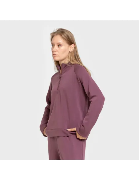 Camisola fluida com meia abertura mulher casacos-mulher