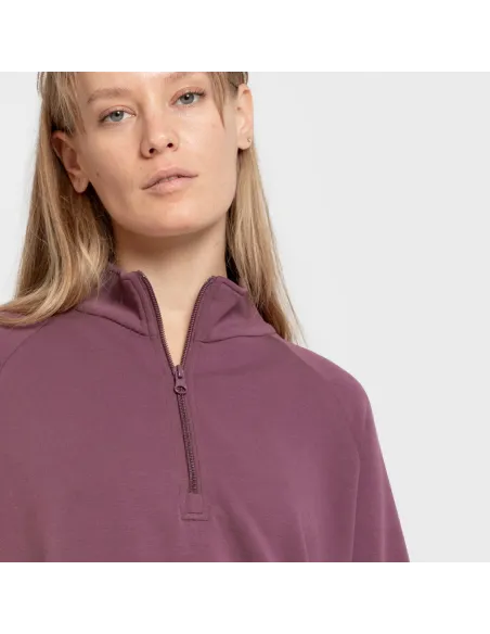 Camisola fluida com meia abertura mulher casacos-mulher