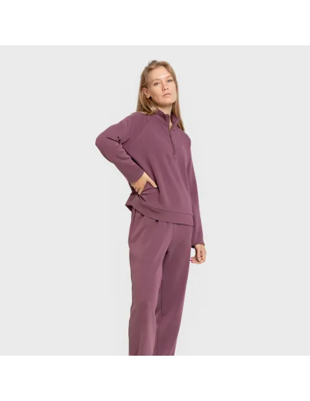 Camisola fluida com meia abertura mulher casacos-mulher