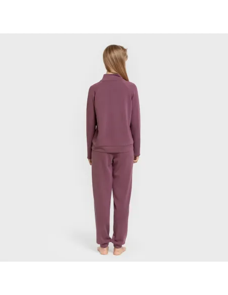 Camisola fluida com meia abertura mulher casacos-mulher