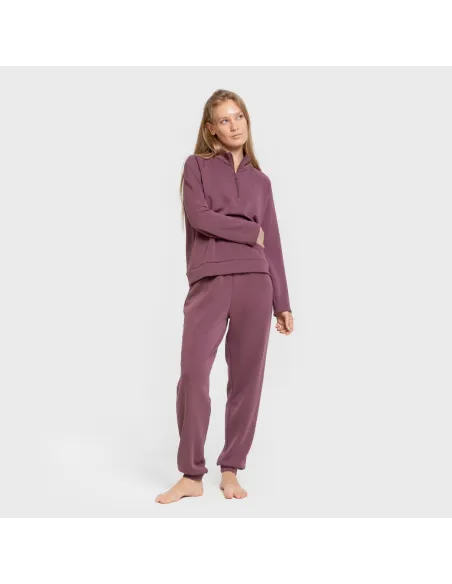 Camisola fluida com meia abertura mulher casacos-mulher