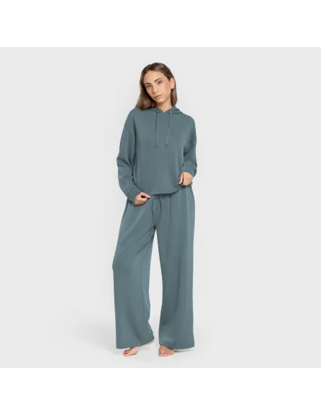 Camisola com capuz fluida mulher casacos-mulher