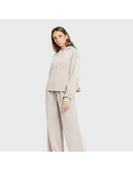 Camisola com capuz fluida mulher casacos-mulher