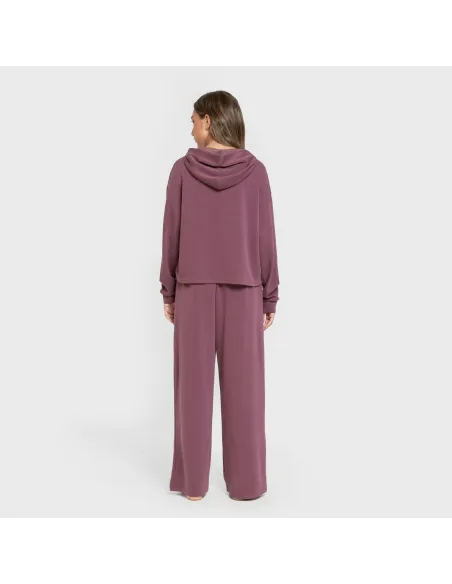 Camisola com capuz fluida mulher casacos-mulher