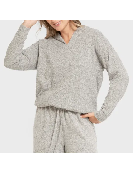 Camisola New malha extra suave com capuz mulher casacos-mulher