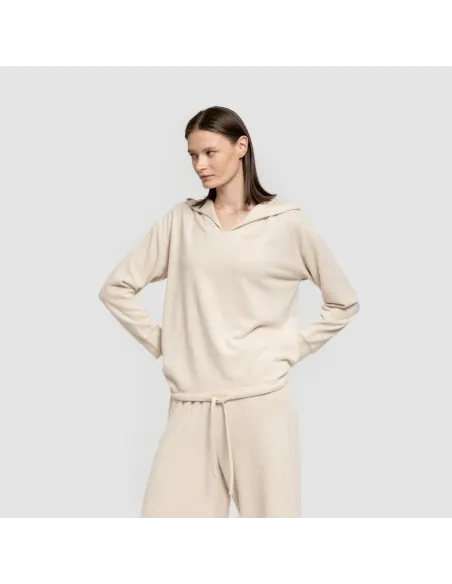 Camisola New malha extra suave com capuz mulher casacos-mulher