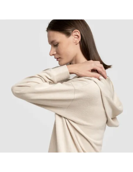 Camisola New malha extra suave com capuz mulher casacos-mulher