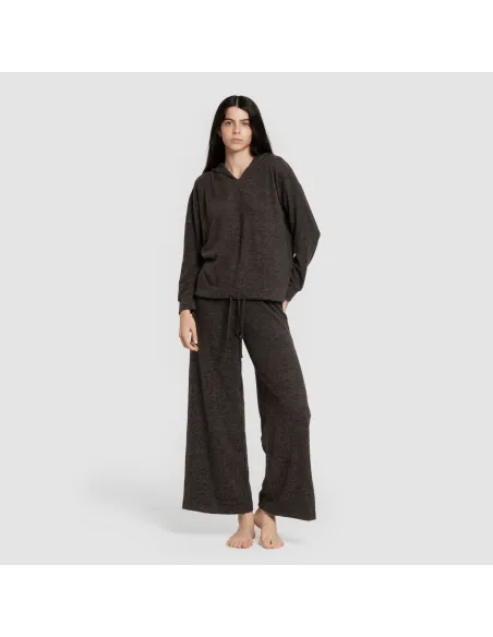 Camisola New malha extra suave com capuz mulher casacos-mulher