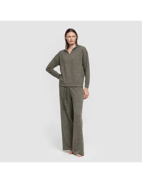 Camisola New malha extra suave com capuz mulher casacos-mulher